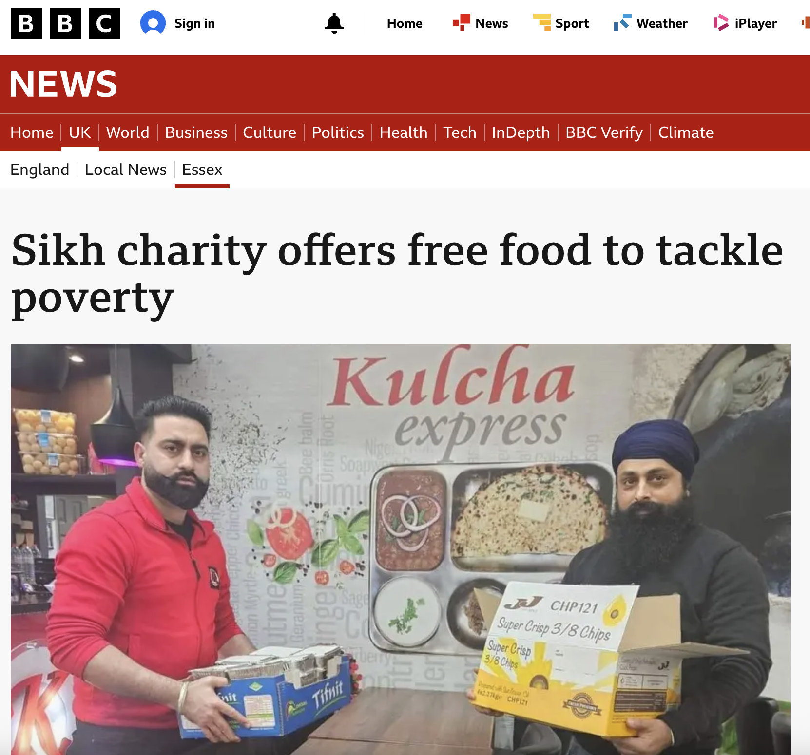 Sikh charity offers free food to tackle poverty